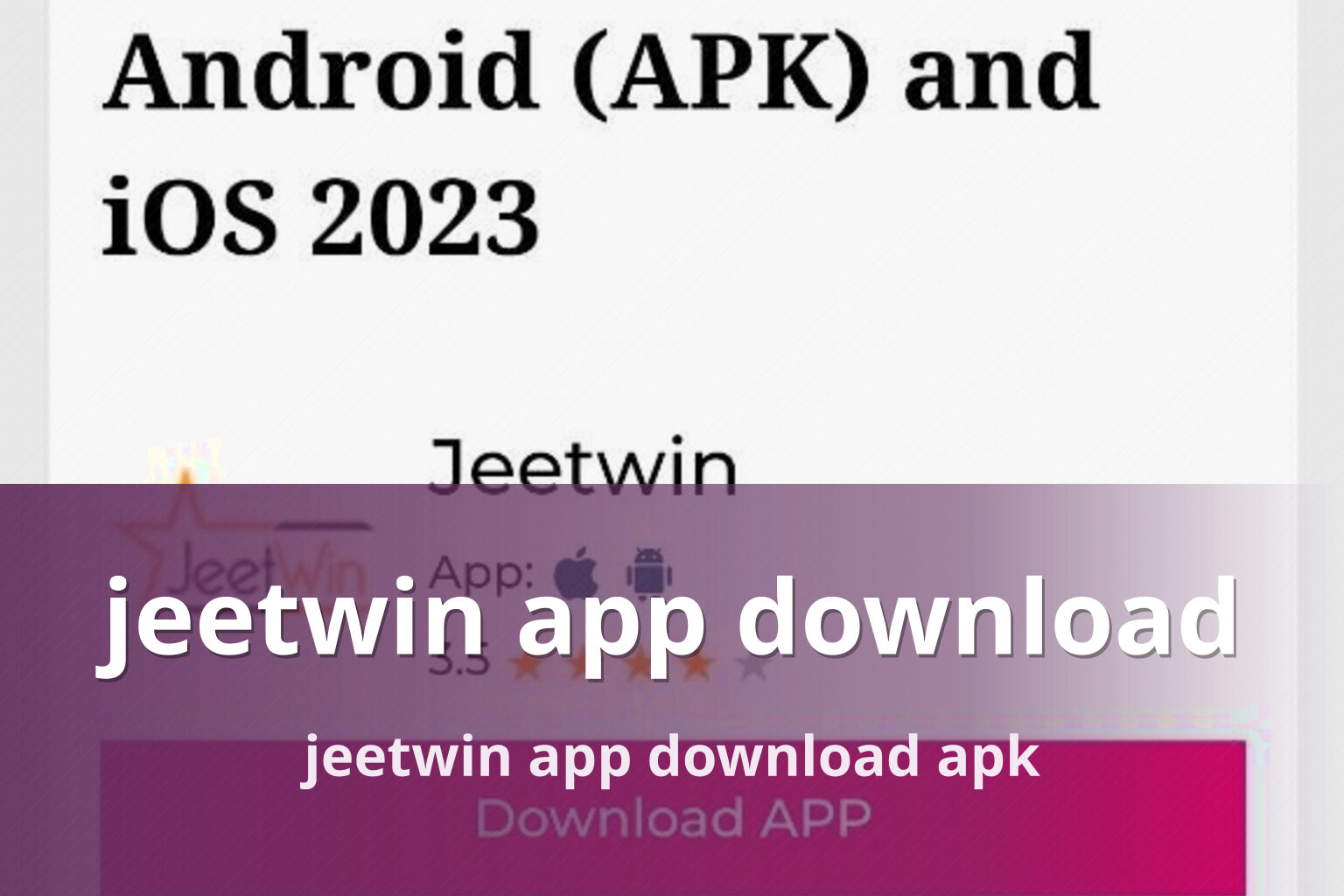 jeetwin app download jeetwin app download apk