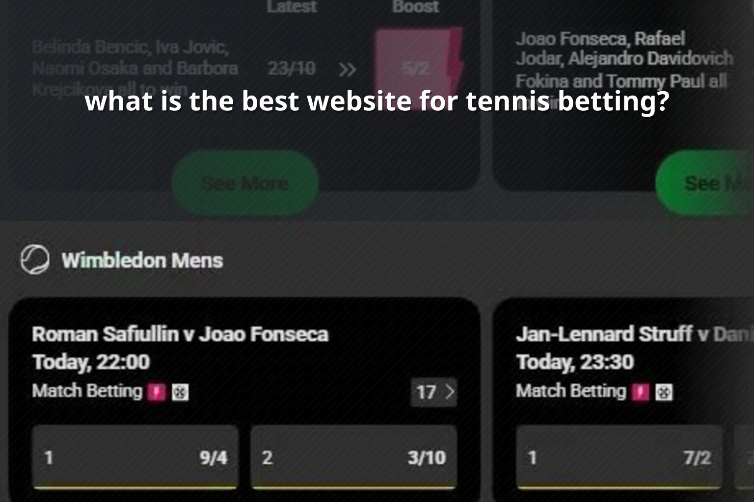 what is the best website for tennis betting? - การพนัน