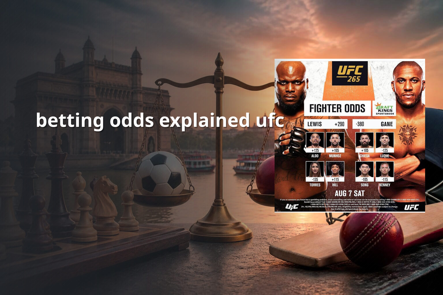 betting odds explained ufc - การพนัน