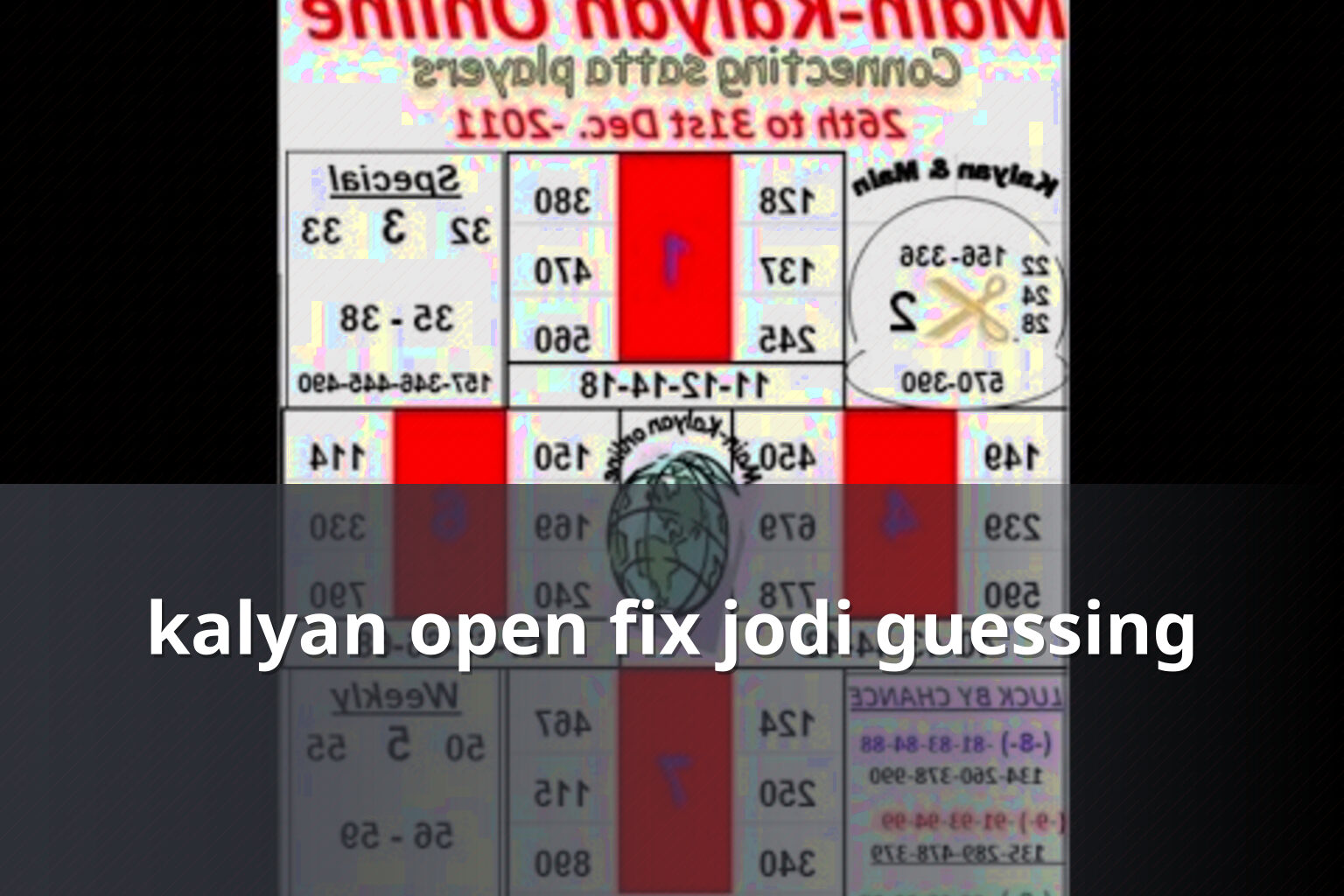 kalyan open fix jodi guessing - matka_satta