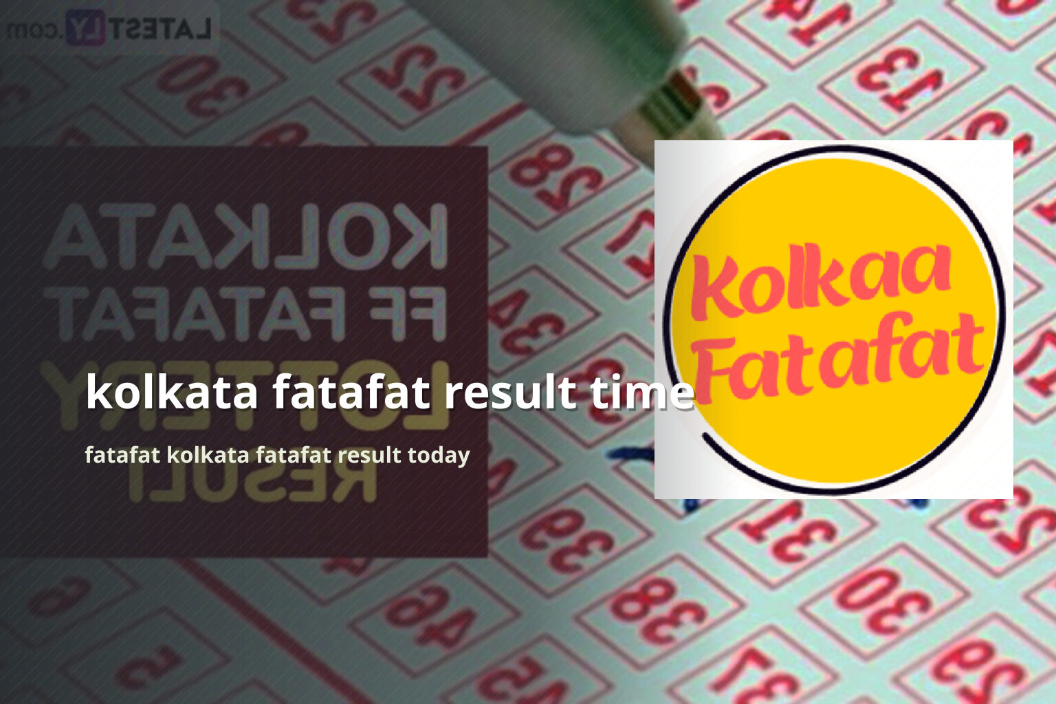kolkata fatafat result time - slots