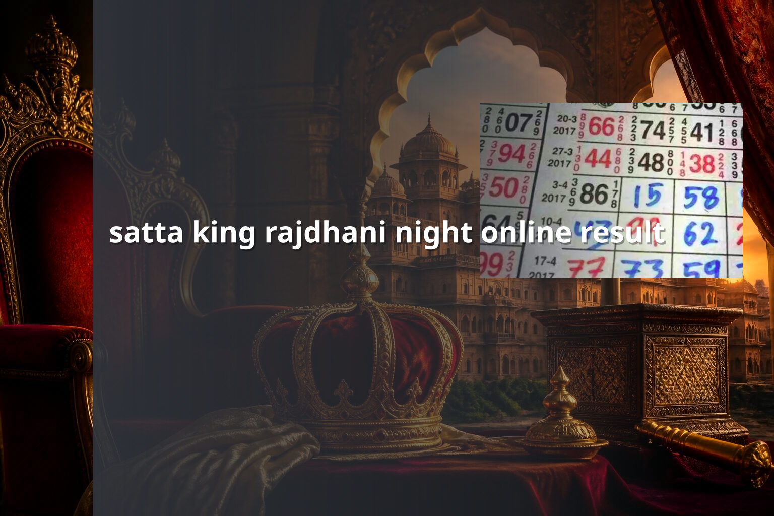 satta king rajdhani night online result - matka_satta