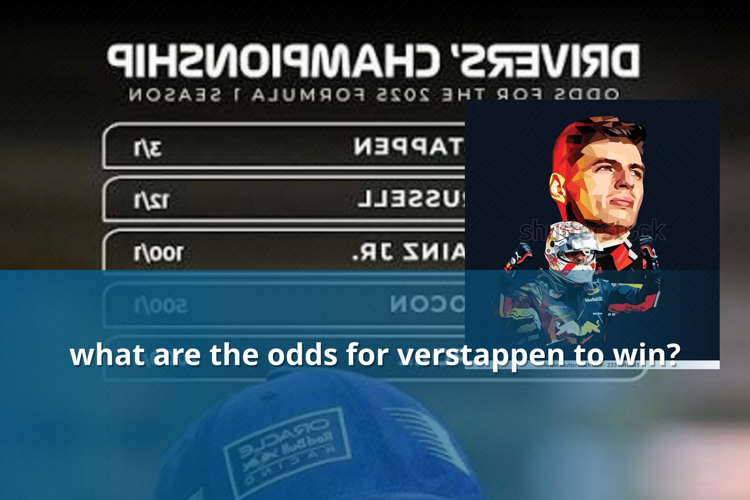 what are the odds for verstappen to win? - sportsbook