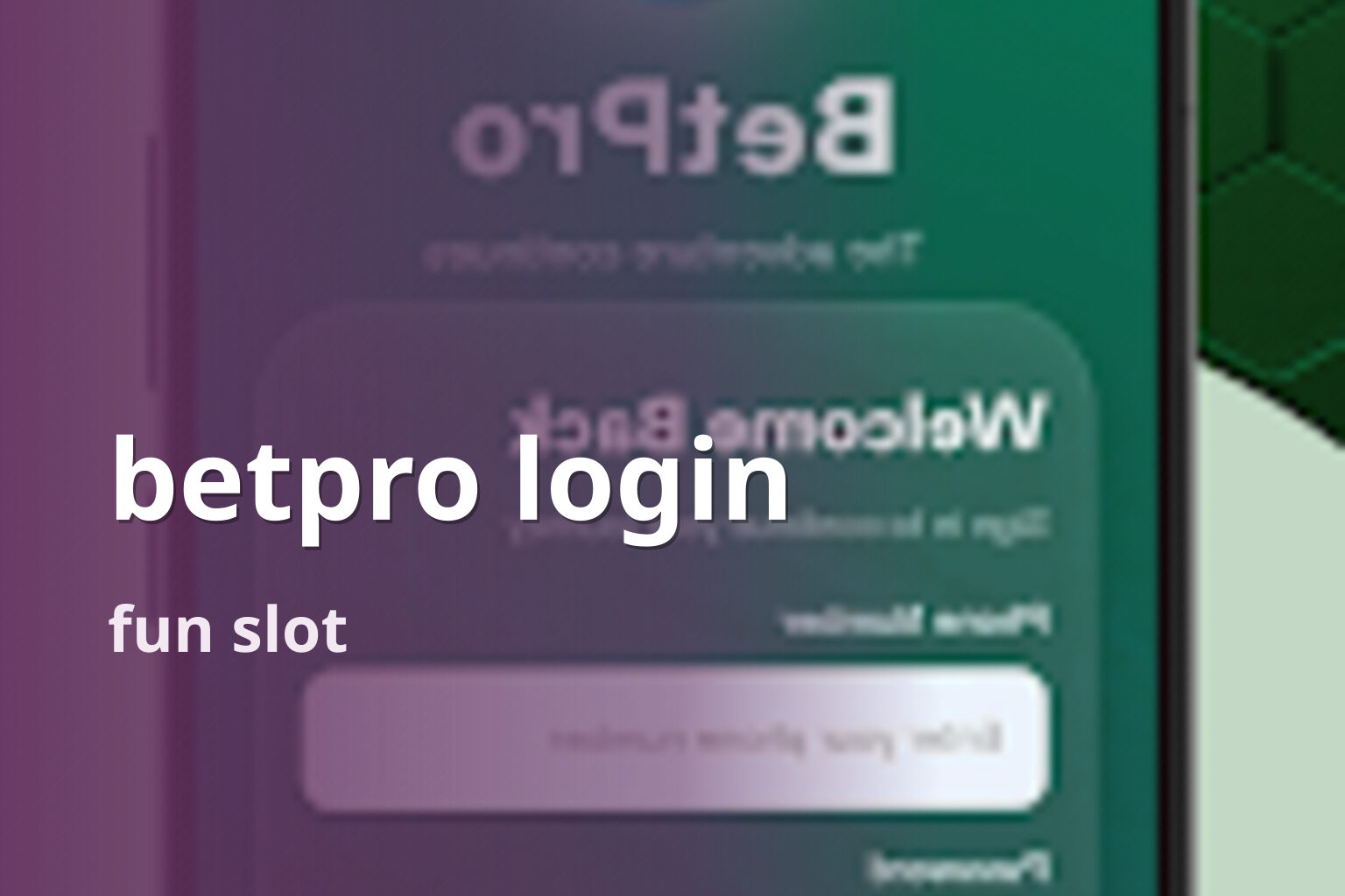 betpro login fun slot