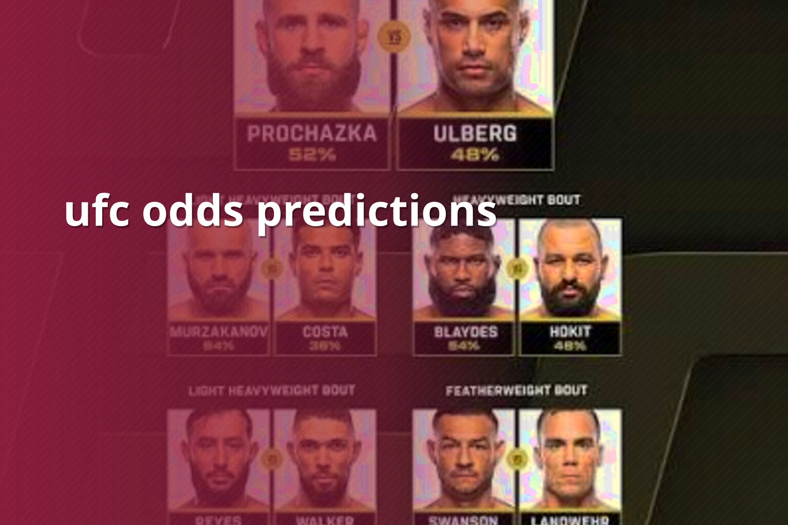 ufc odds predictions - sportsbook