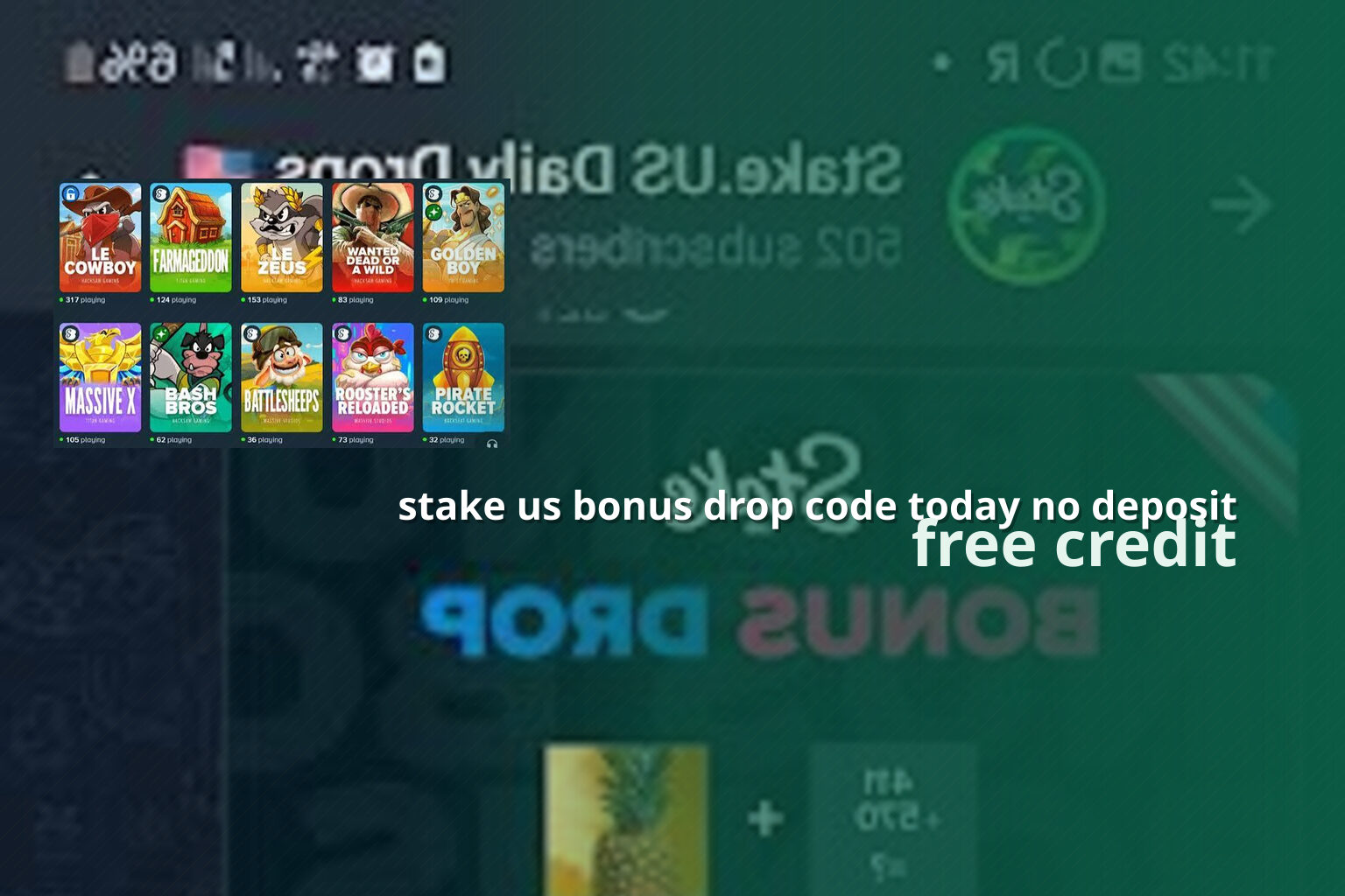 stake us bonus drop code today no deposit free credit