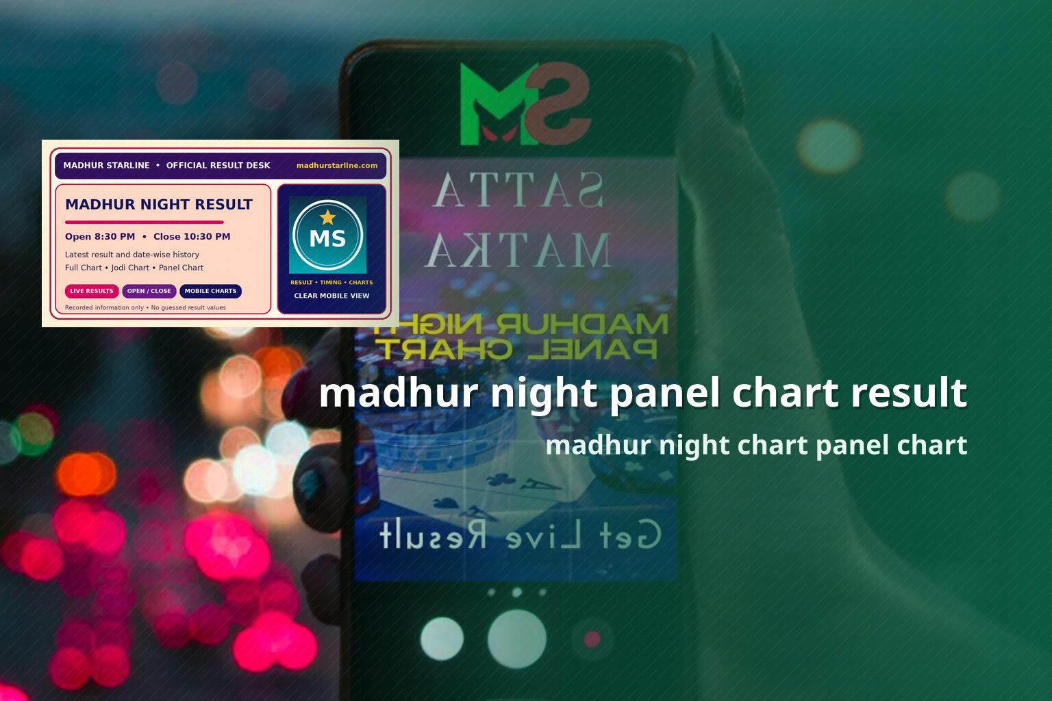 madhur night panel chart result madhur night chart panel chart