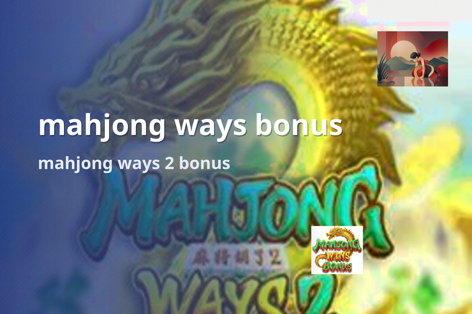 mahjong ways bonus mahjong ways 2 bonus