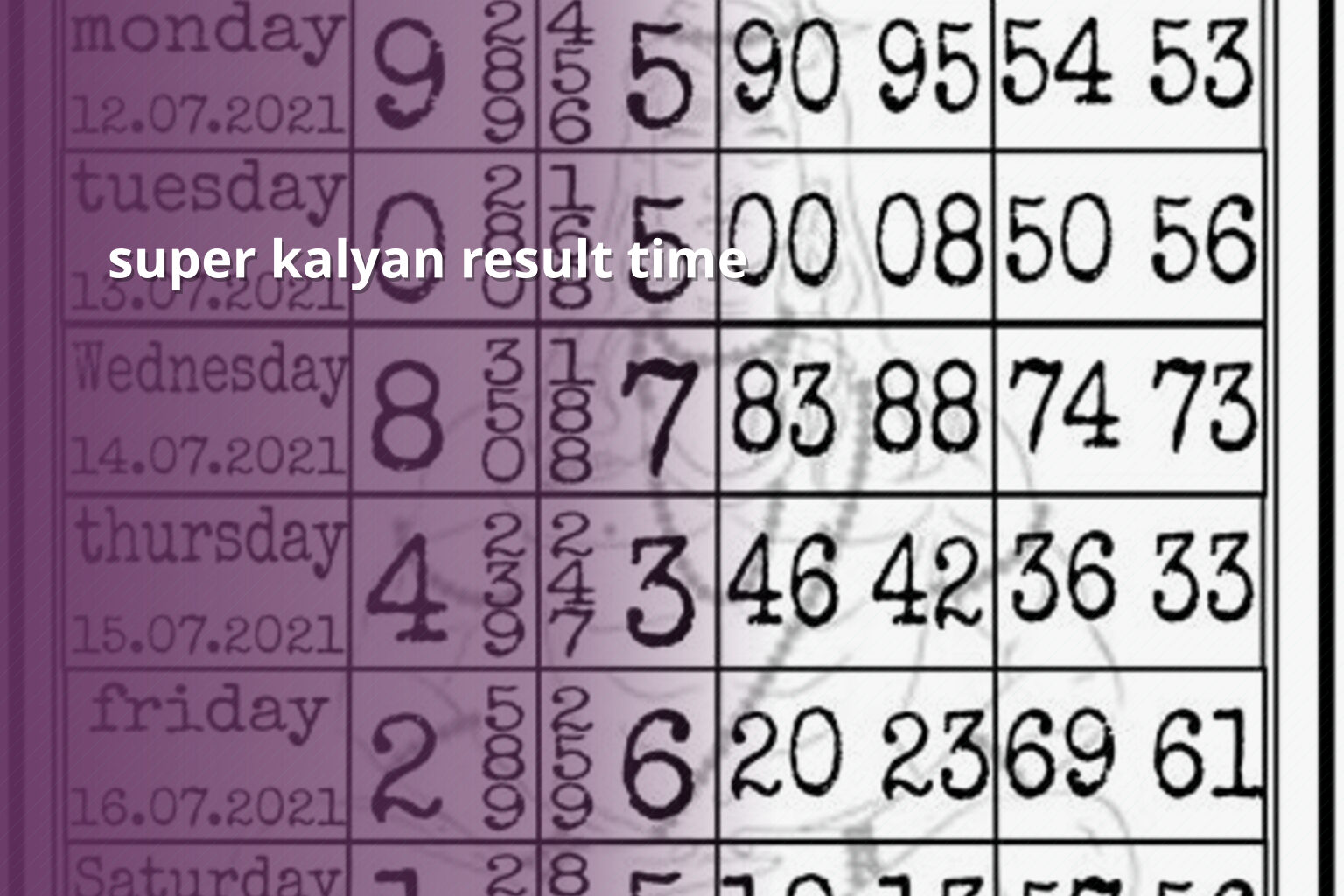 super kalyan result time - matka_satta