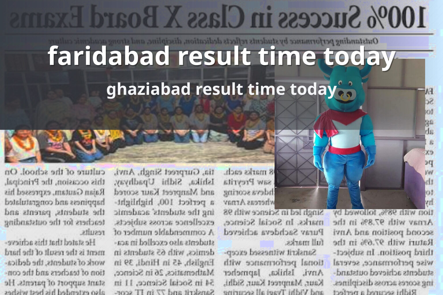faridabad result time today ghaziabad result time today