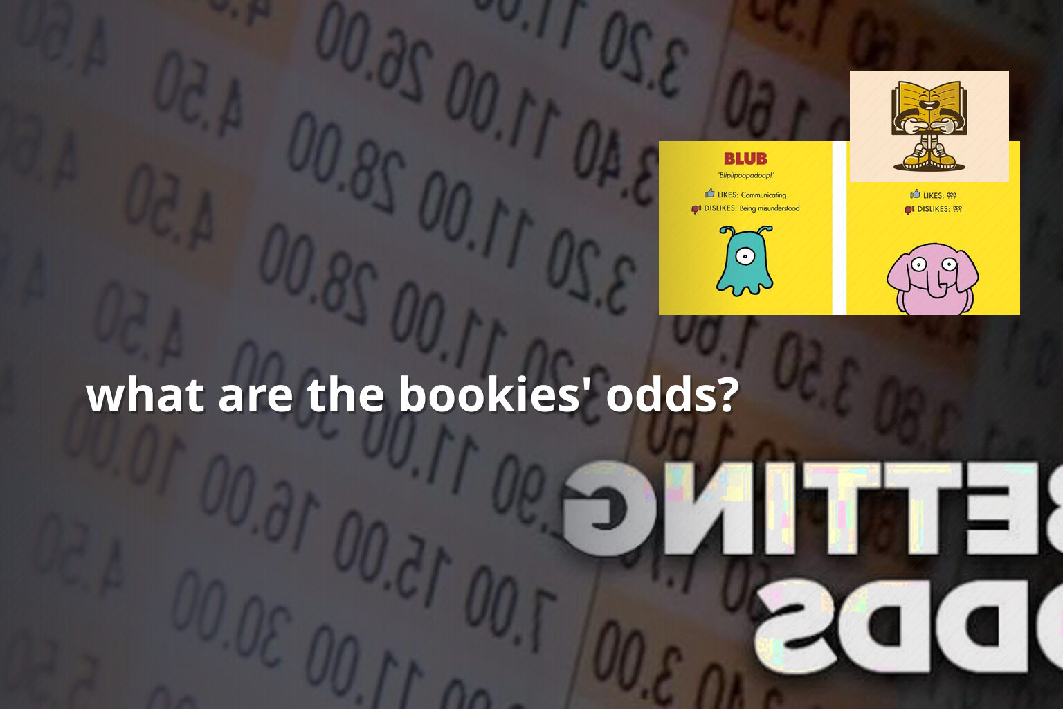 what are the bookies' odds? - sportsbook