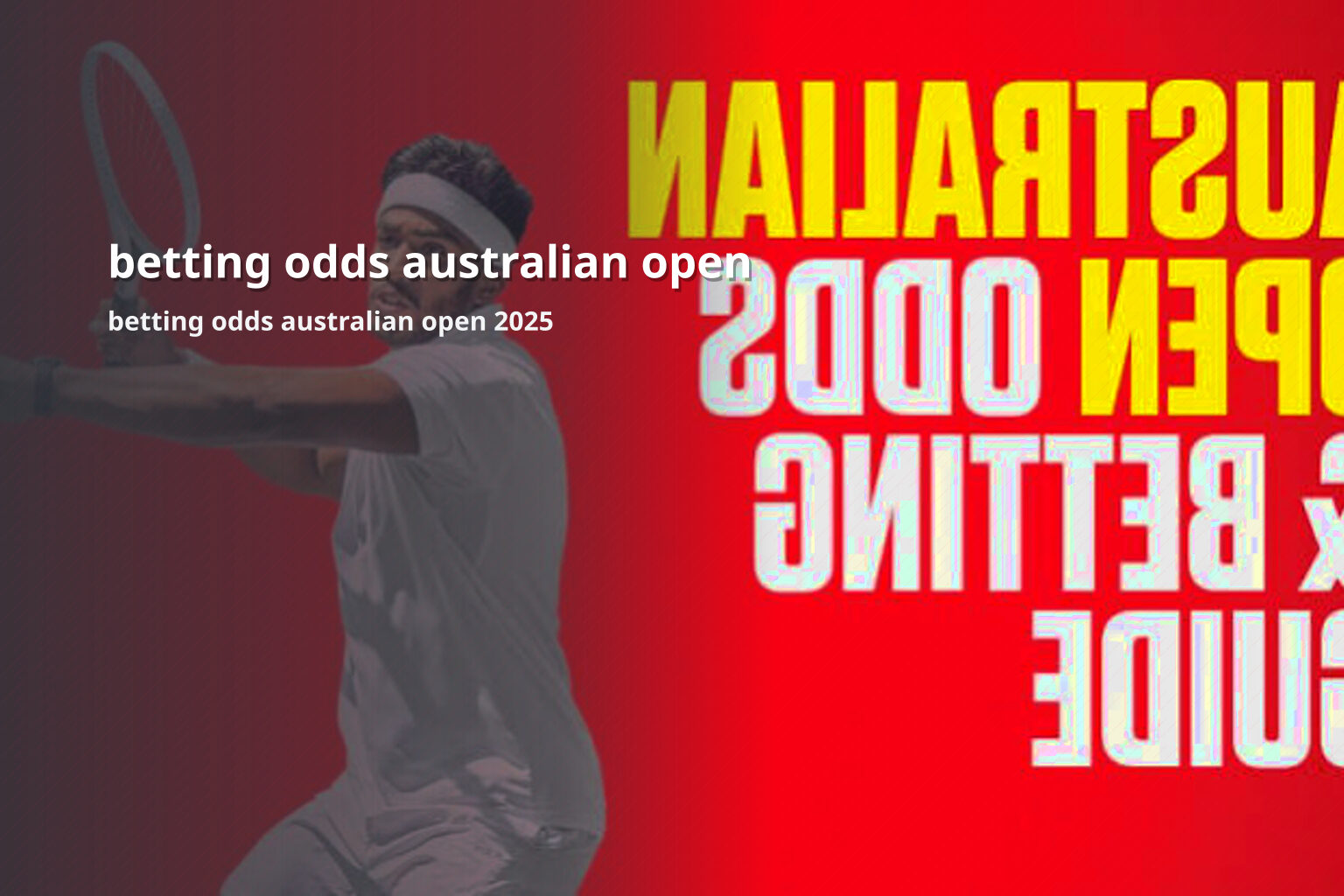 betting odds australian open - sportsbook