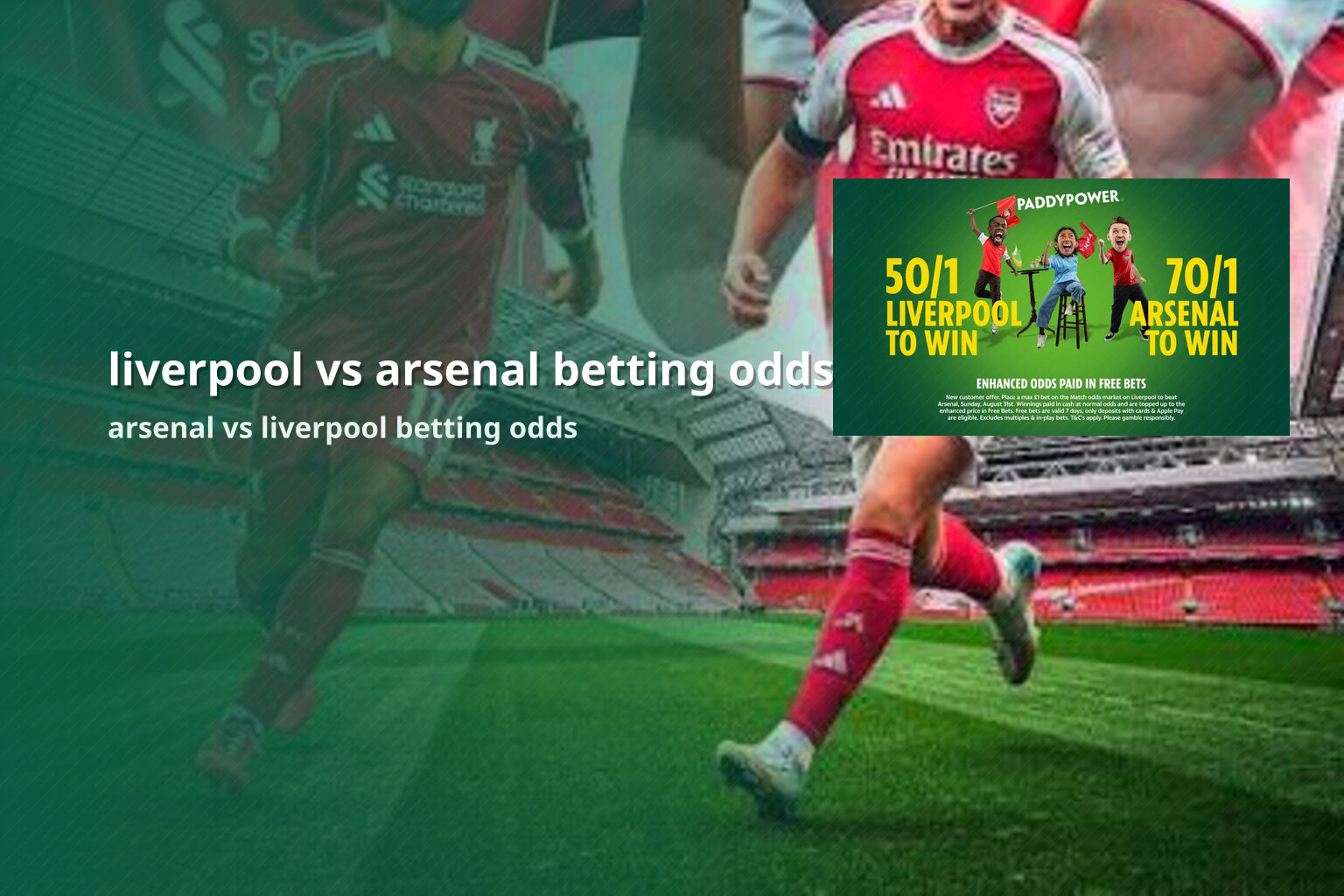 liverpool vs arsenal betting odds arsenal vs liverpool betting odds
