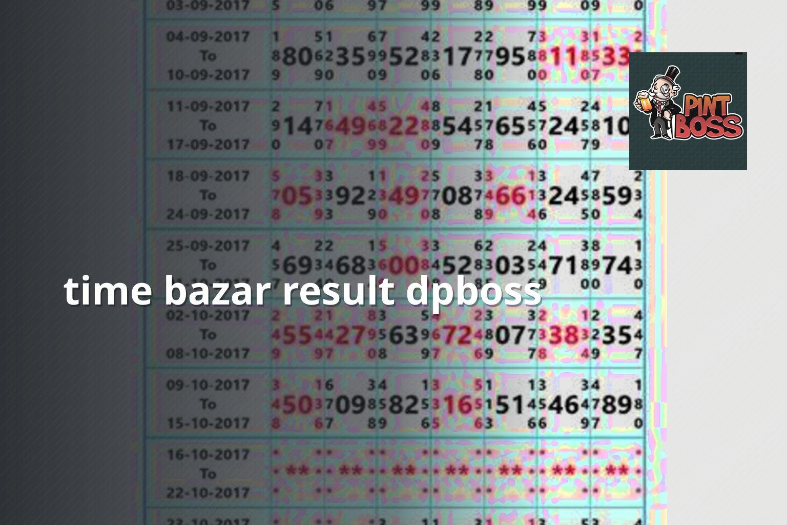 time bazar result dpboss - matka_satta