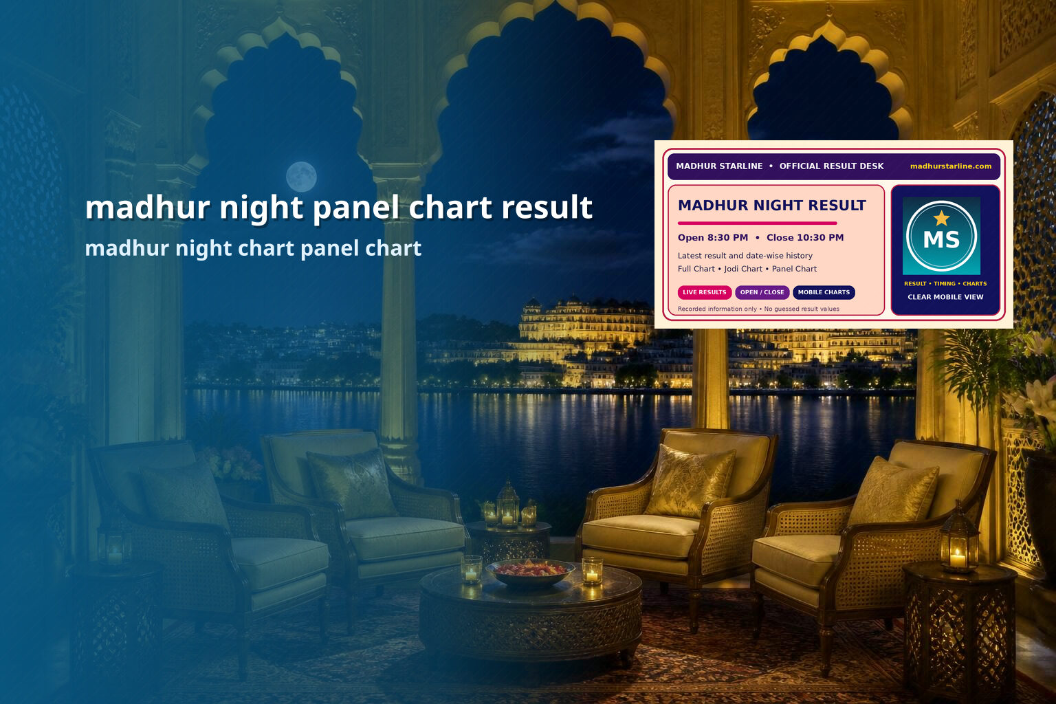 madhur night panel chart result madhur night chart panel chart