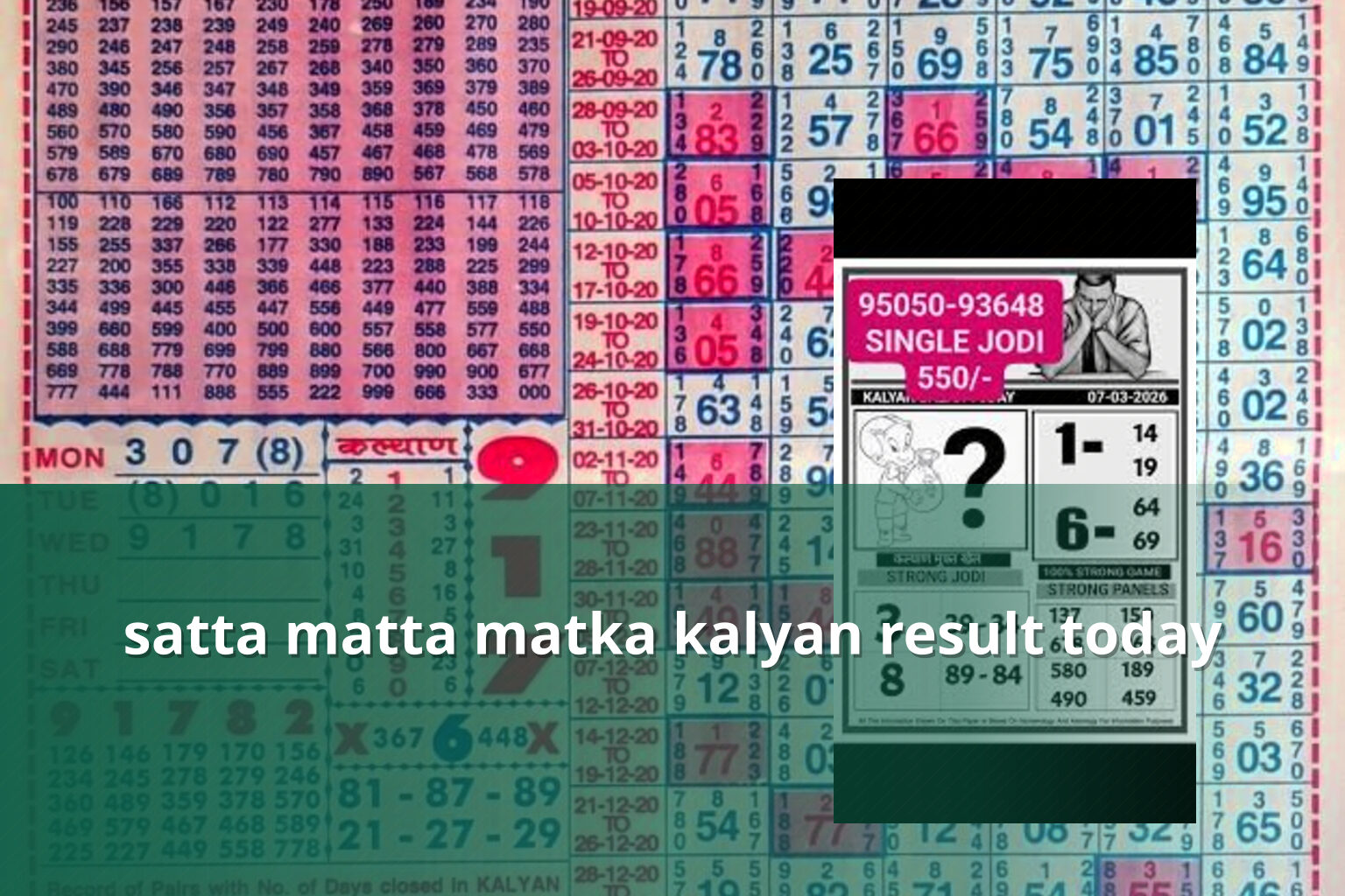 satta matta matka kalyan result today - matka_satta
