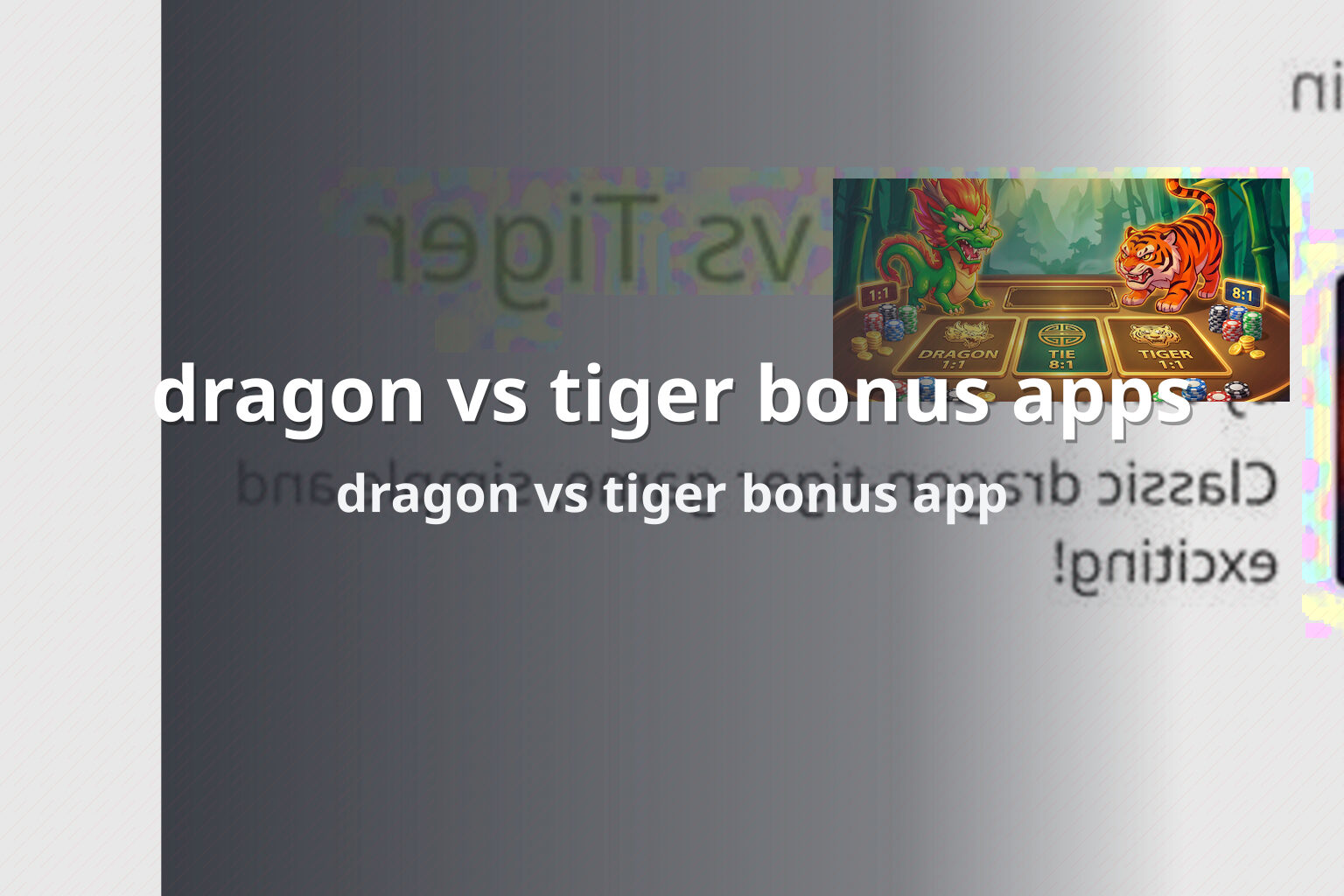 dragon vs tiger bonus apps dragon vs tiger bonus app