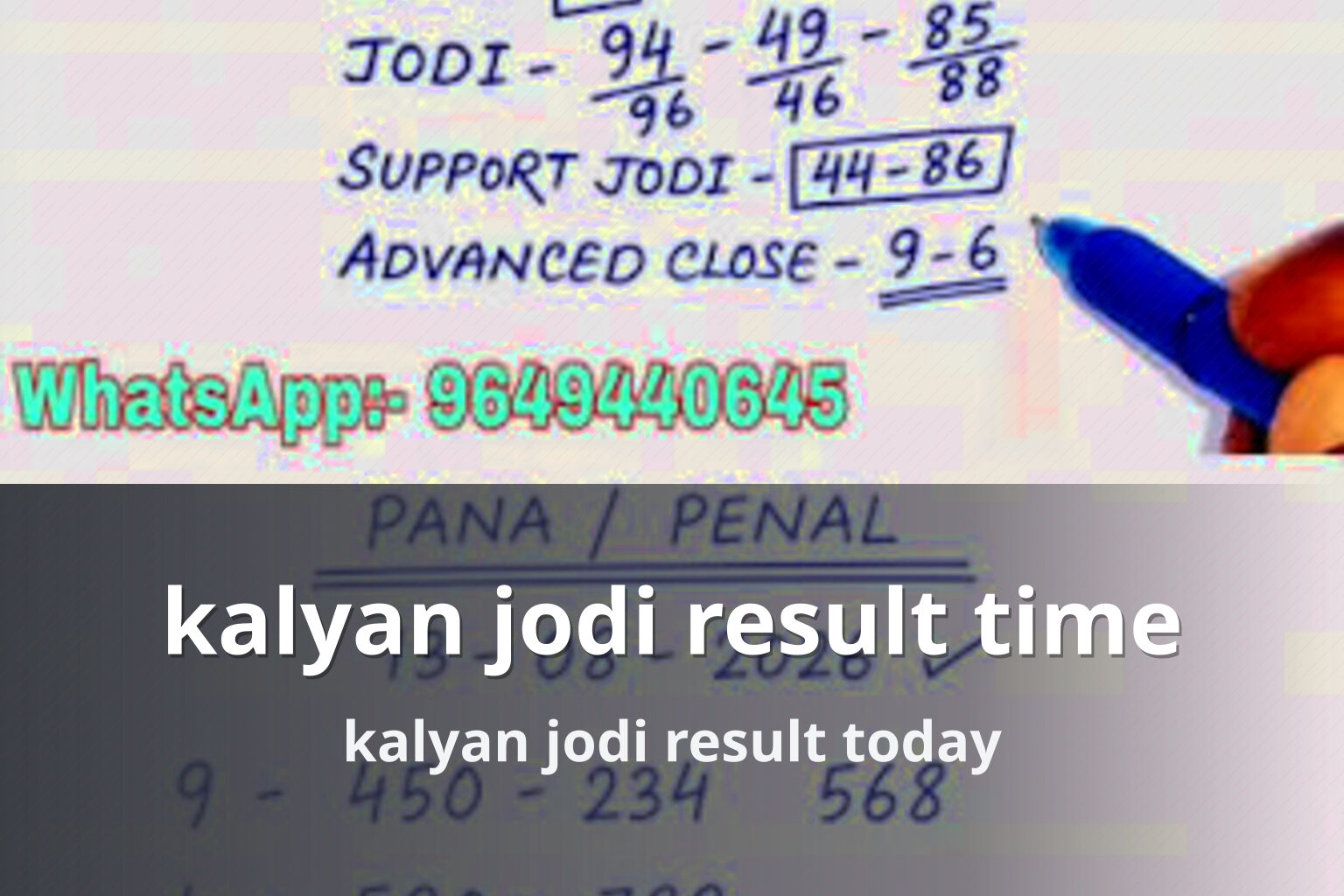 kalyan jodi result time - matka_satta