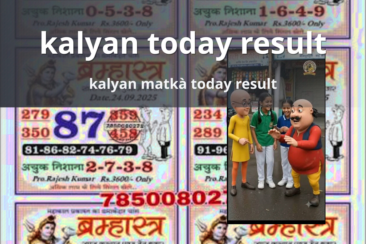 kalyan today result kalyan matkà today result