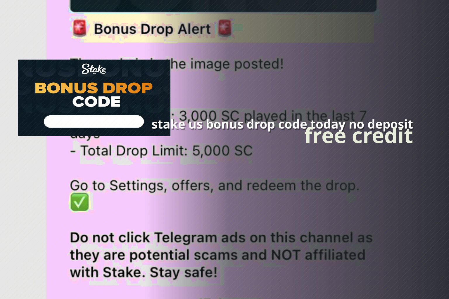 stake us bonus drop code today no deposit free credit