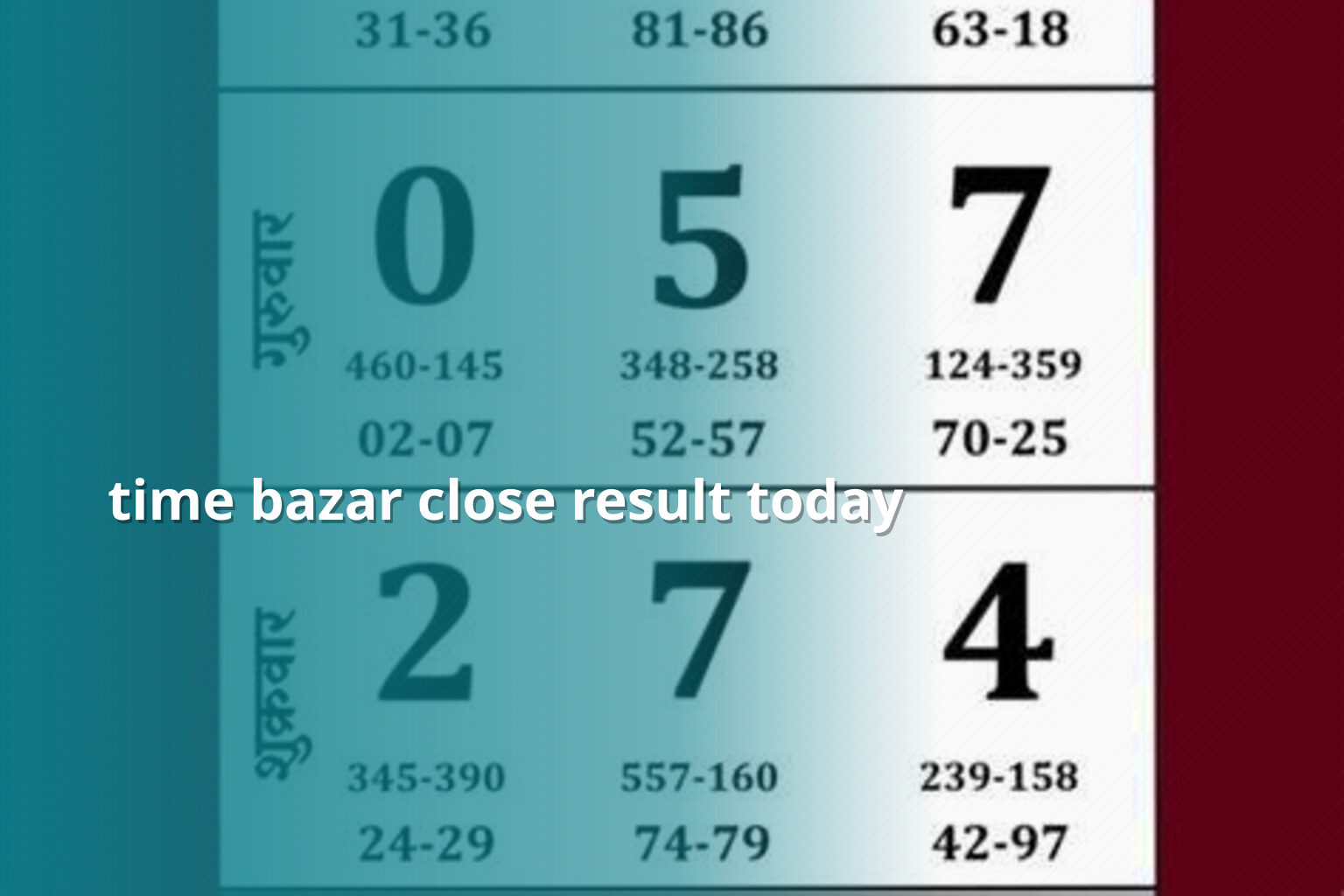 time bazar close result today - matka_satta