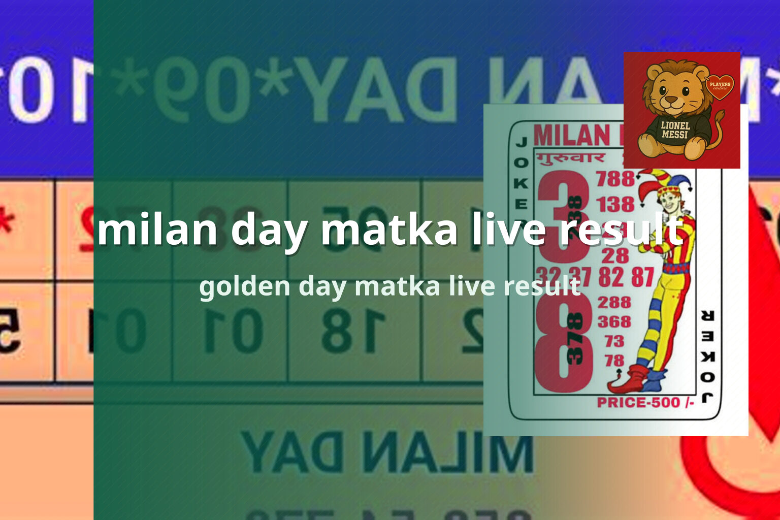 milan day matka live result - matka_satta