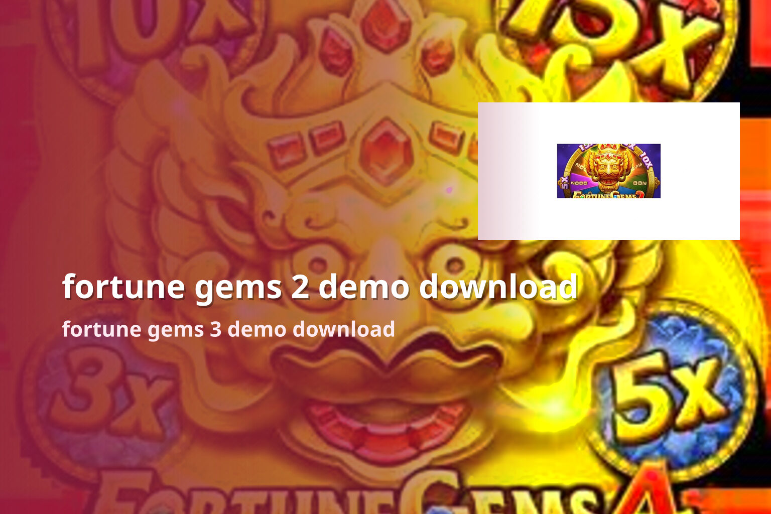 fortune gems 2 demo download fortune gems 3 demo download