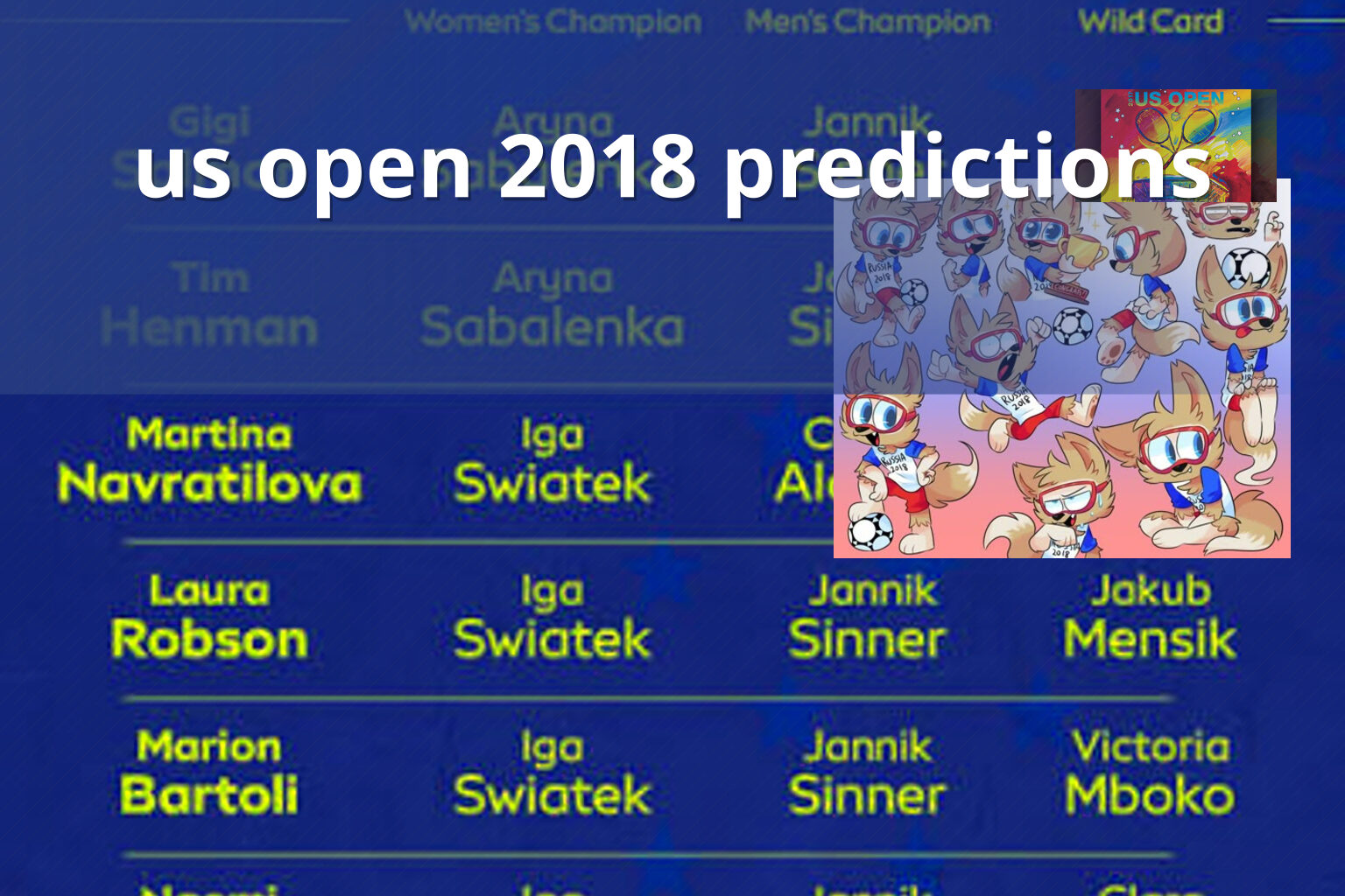 us open 2018 predictions - sportsbook